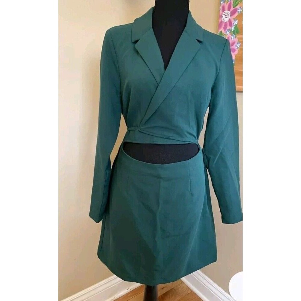 Abercrombie & Fitch Teal Mini Blazer Dress